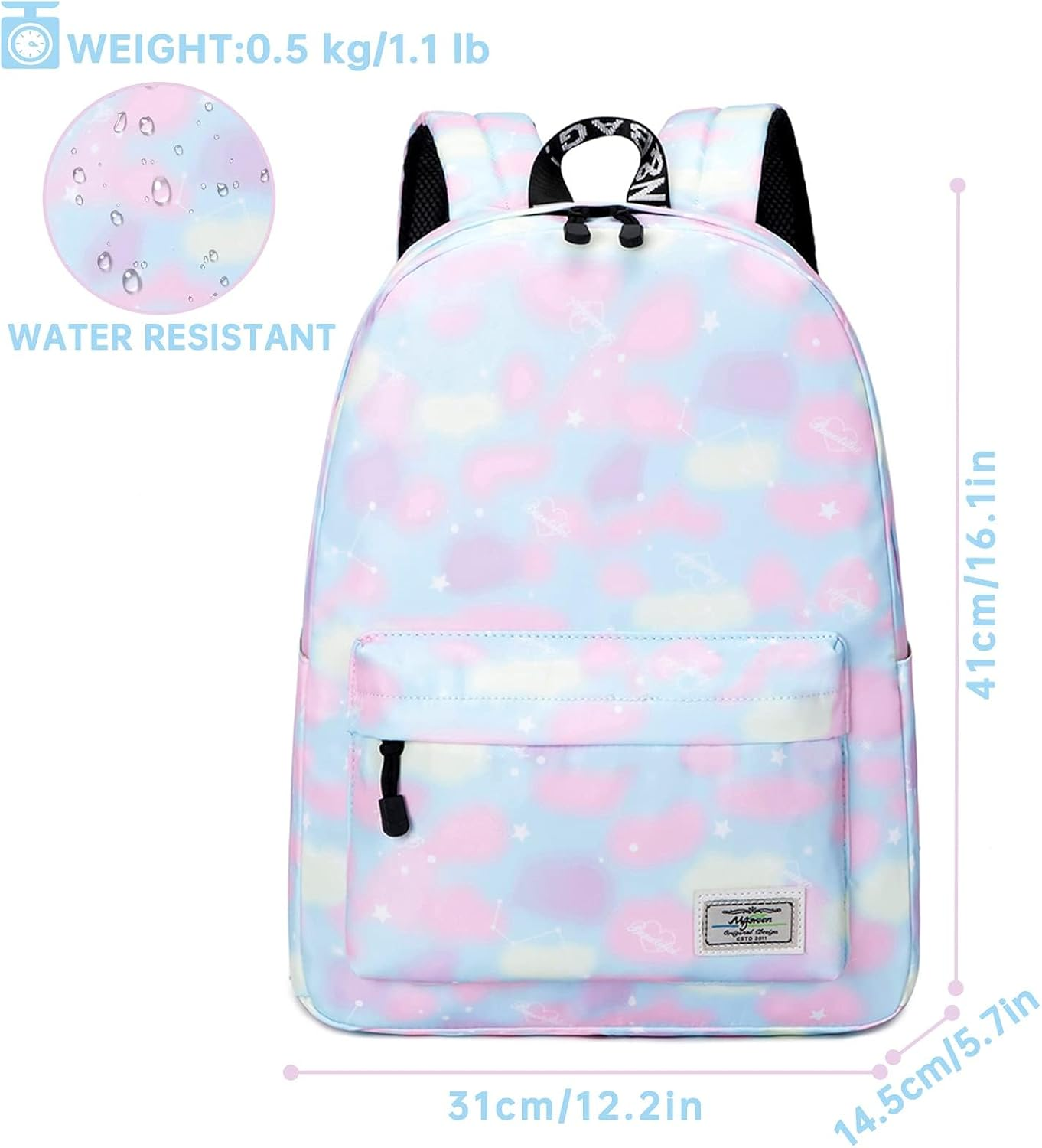 Lohol Lightweight School Backpack for Girls Boys Kids School Bag Backpack with Print