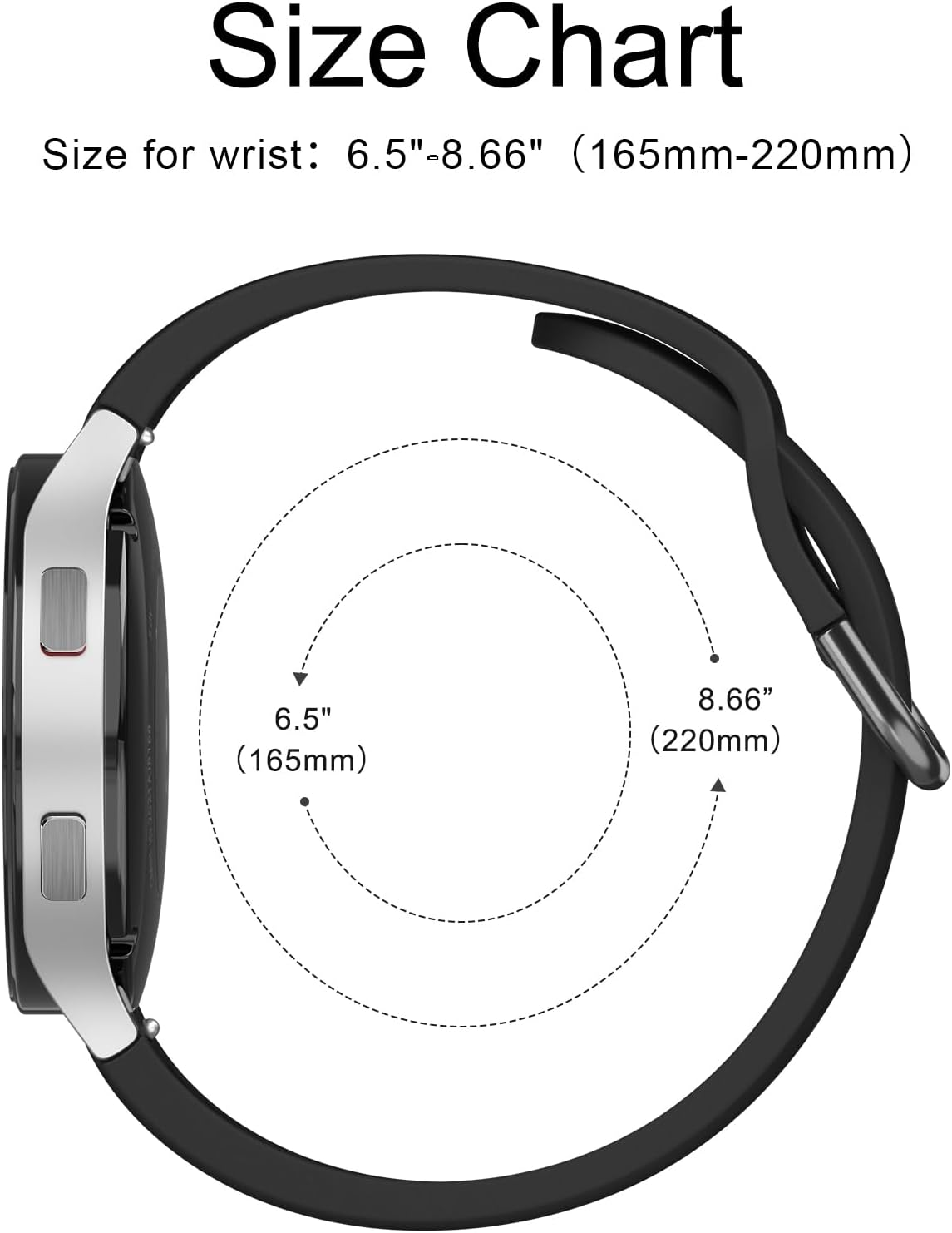 [4 Pack]Silicone Bands for Samsung Galaxy Watch 7 Bands/Samsung Galaxy Watch 7/FE/6/6 Classic/5/5 Pro/4 Women Men, 20Mm Soft Comfortable Adjustable Sports Replacement Strap image number 5