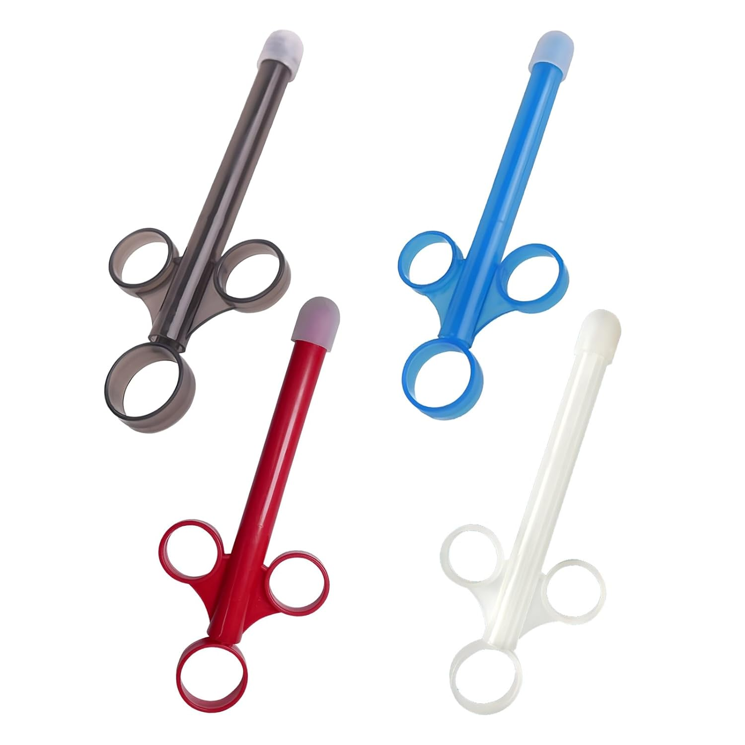 4 Pcs Lube Applicator - Reusable Silicone Lubricant Launcher for Women & Men, Precision Markings & Smooth Rounded Tip, Easy to Clean - Compatible with Uberlube & Water-Based Lubes(Colorful Version) image number 4