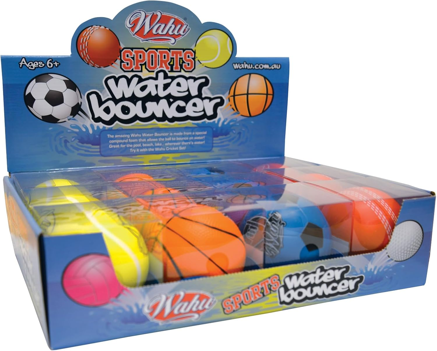 Wahu Water Bouncer Ball &ndash; 9Cm Floating Foam Ball for Kids Ages 6+ &ndash; Bounces on Water for Fun Games at the Beach, Pool, Lake or River &ndash; Portable Water Play Toy image number 2