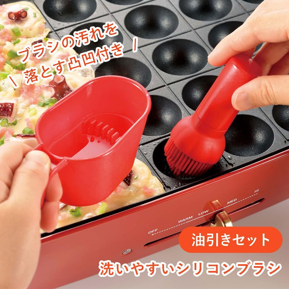 Shimomura Planning Takoyaki 41183 Takoyaki Set of 4 Types [Made in China] Takoyaki Convenient Goods Set, Takoyaki Pick, Oil-Dripping, Powder Grinding, Whisking, Smoothly Cooking, Professional, Party,