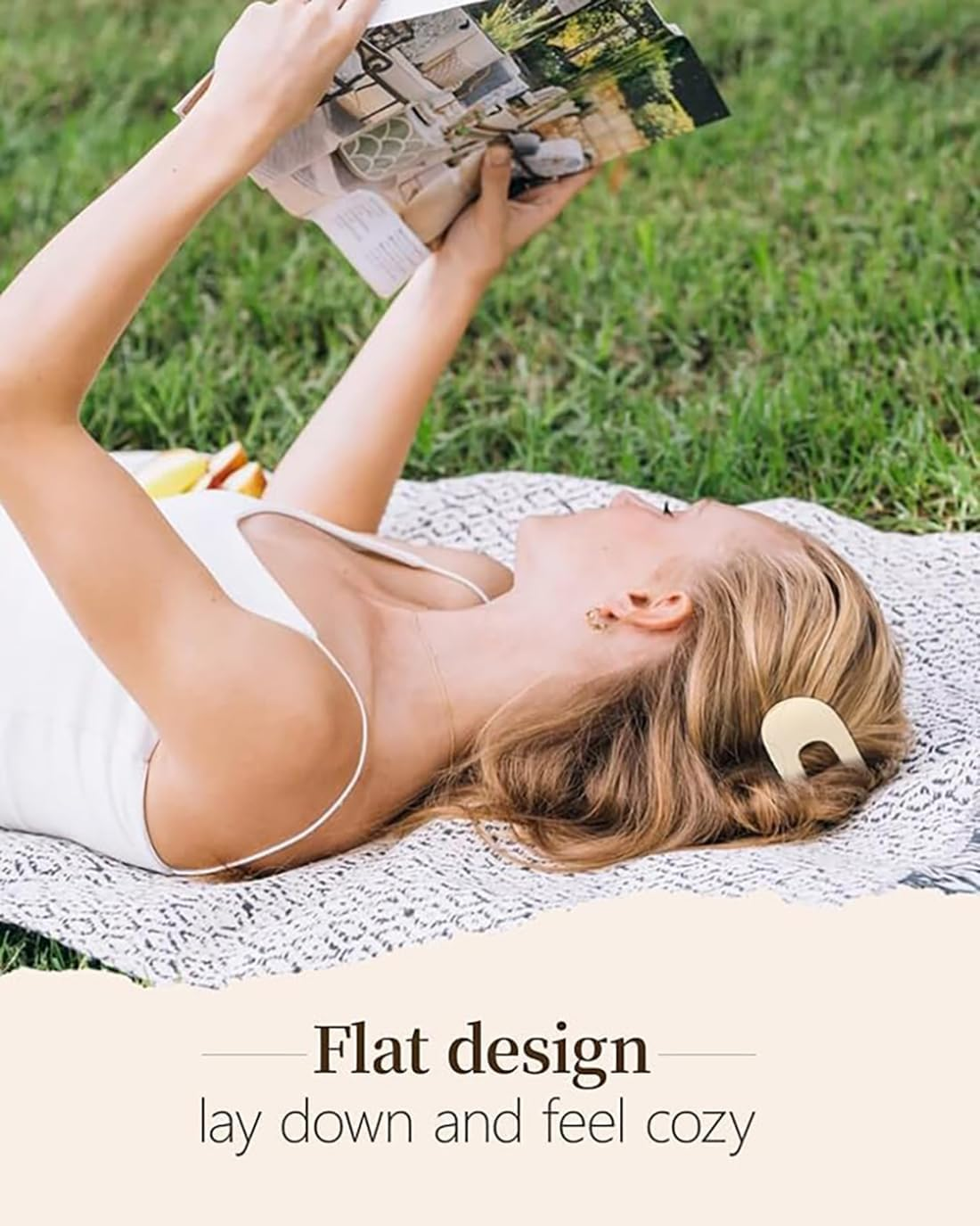 SHUNYUNG Flat Hair Clips round Lay down Hair Claw Clips, 4 Pack, Strong Hold, Medium Size, 4 Inches X 2.4 Inches, Matte Finish, Claw Clip, Women'S Hair Clip, 4 Pieces image number 3