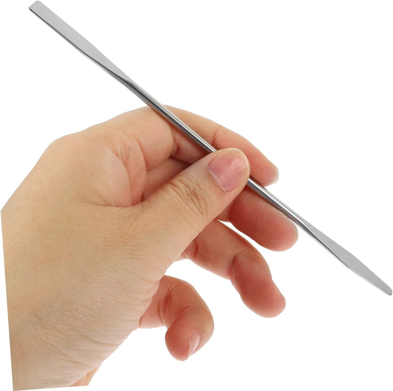 Gatuida 5Pcs Stainless Steel Makeup Spatula Cosmetic Mixer Tool for Foundation Stirring Professional Long Spatula for Makeup Mixing image number 6