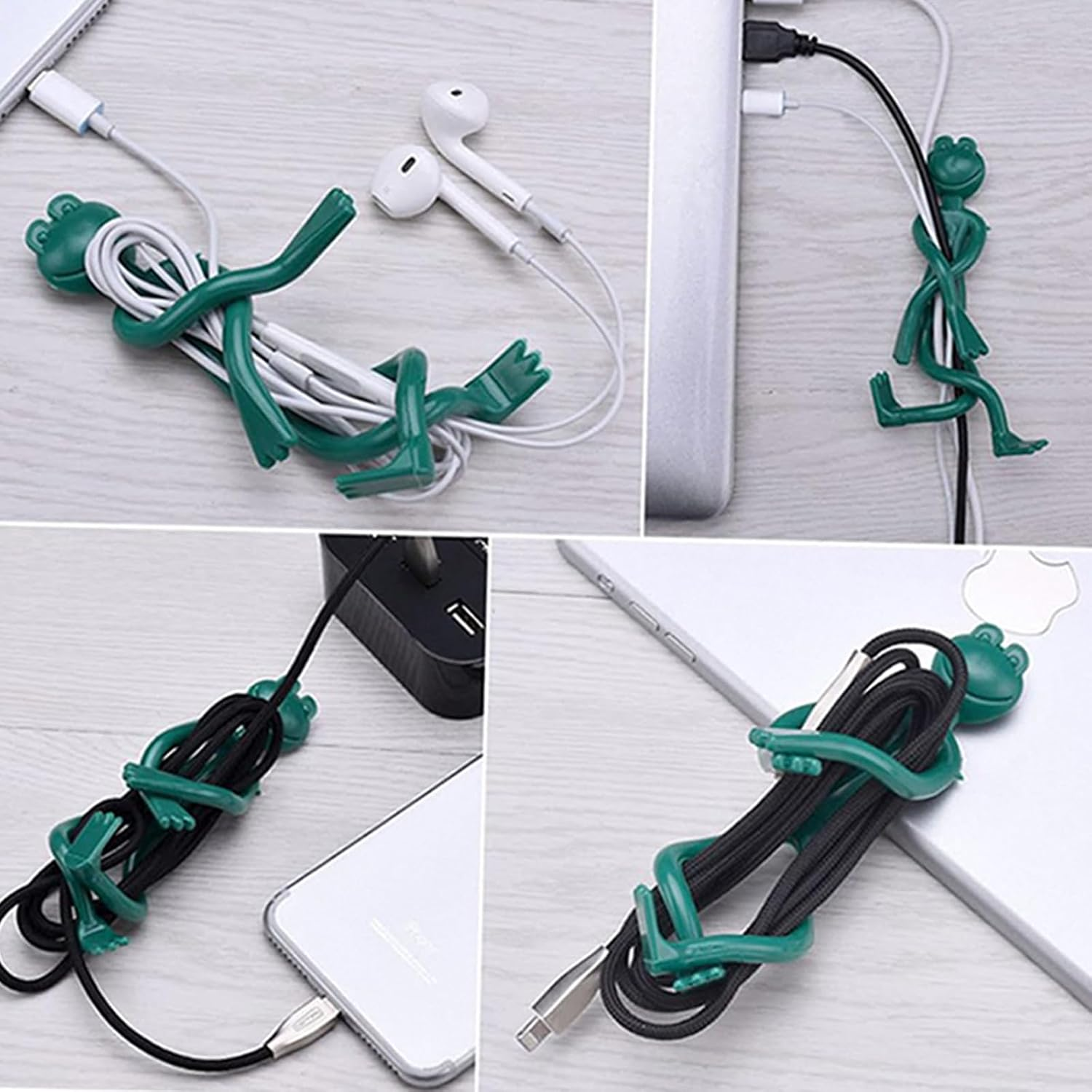 8Pcs Frog Garden Cable Ties, Tree Decorative Ties, Plant Ties for Climbing Plants, Green Twist Ties, Gardening Gifts, Garden Gifts, Frog Gift, Garden Ties for Plants Support Gardening Supplies