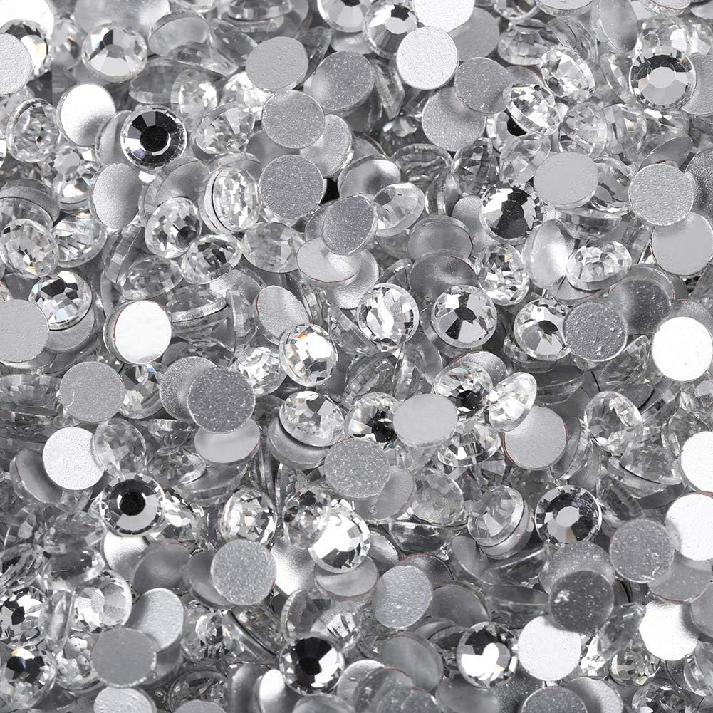 1440Pcs White Color Crystal, Glass Nail Art Rhinestones, Precise Cutting Technology Make the Smooth and Bright (Ss3(1.3-1.5Mm)) image number 5