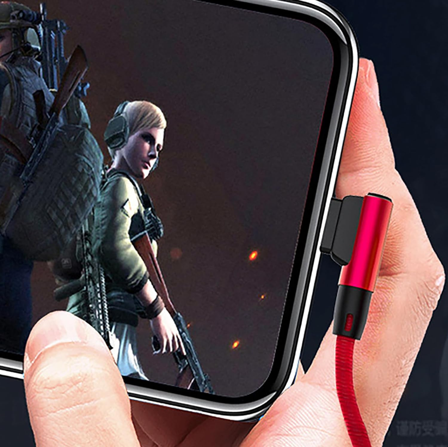 Tunghey 2Pack Dual Right Angle Micro USB Cable, USB a to Micro B Cord 90 Degree, High Speed Sync Durable Nylon Braided Android USB 2.0 Fast Charging Cable for S7 Note,Power Bank. Black/Red (1.5M) - 1.5M image number 6