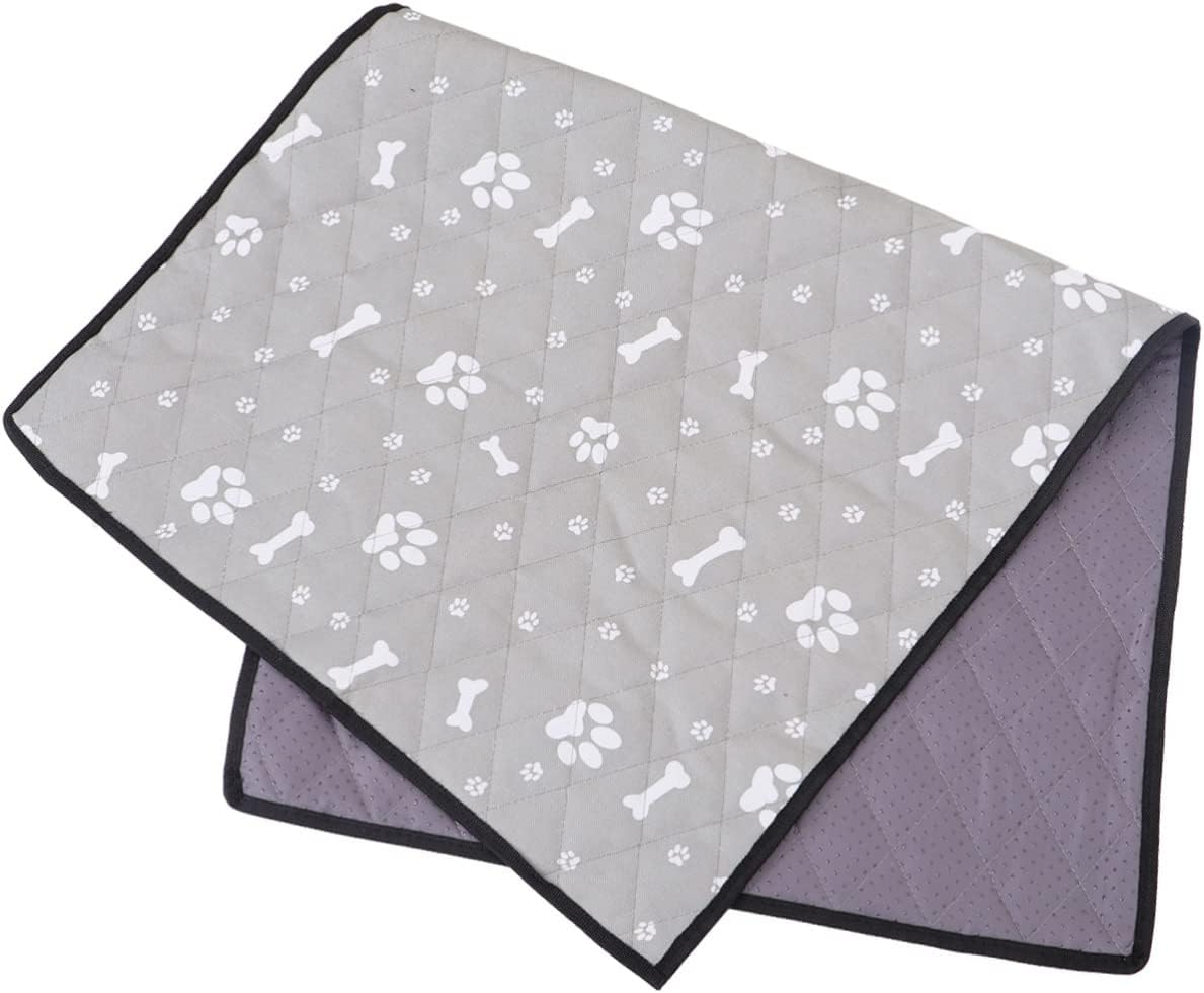 Ifundom Durable Breathable Dog Car Mat Practical Pet Automobile Pad Fits Cars Easy to Clean Non Slip Design Black with Bone Prints