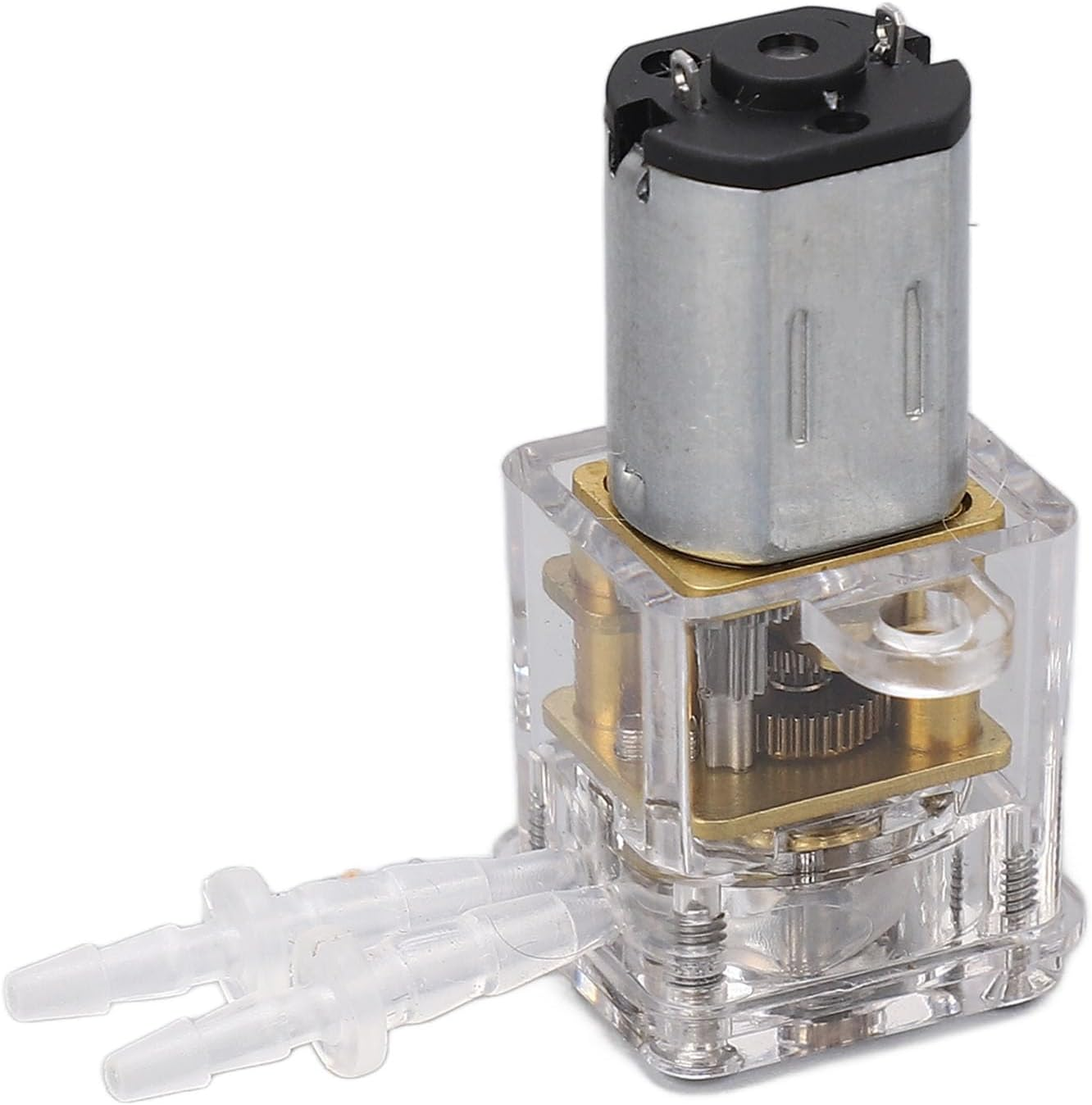 Tnfeeon Micro Peristaltic Pump, 1.5Ml/Min Peristaltic Metering Pump Small Metal Transparent Cover for Beauty Instruments (G15-6V) image number 4