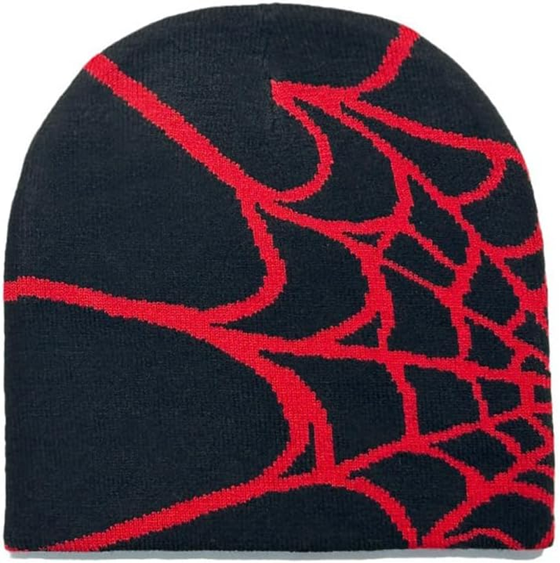 WYNAKESHU Y2K Spider Beanie Hat Beanie MEA Culpa Wireless Acrylic Knit Skull Cap Winter Warm Hats for Women Man Teenagers