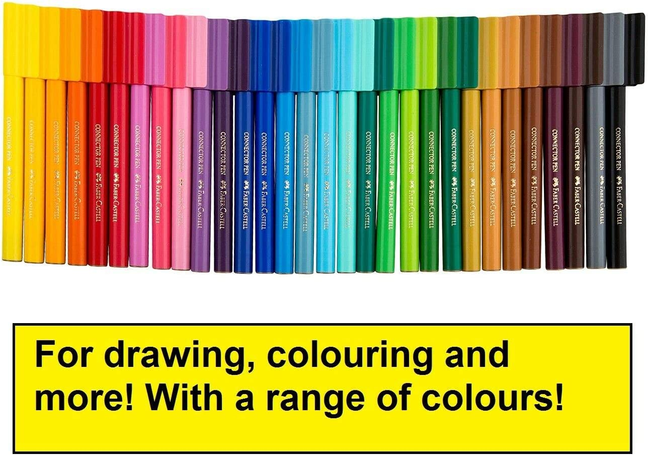 Faber Castell 48 Pack Texters Connector Pens Art Drawing Texta Colouring Kids image number 5
