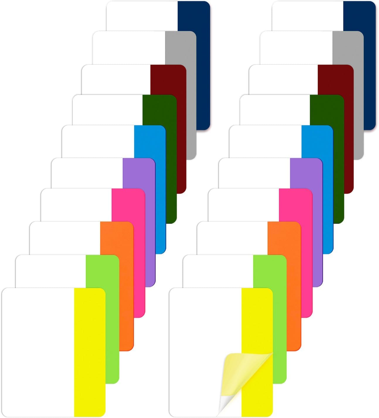 Sticky Notes Tabs 400 Pieces Page Markers Tab, 10 Colours Adhesive Strips Tabs 5.1X4.1 Cm Repositionable Reading Index Tags Self-Adhesive Tape Flags for Books, Binders, Notebook and File Folders