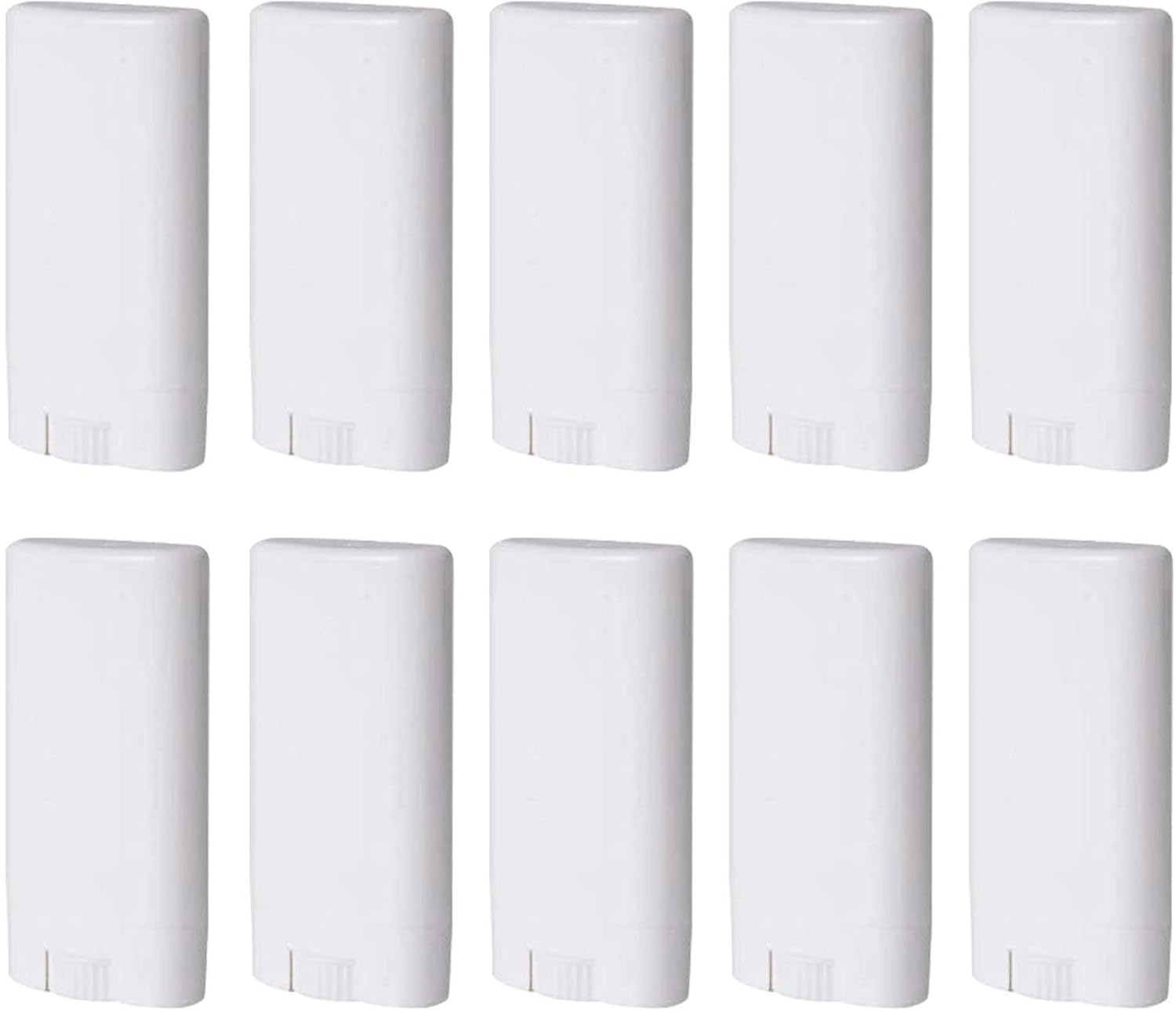 Minsily 20 PCS 15Ml White Empty Plastic Oval Deodorant Container Oval Lip Balm Tubes Lipstick Tube 0.5 Oz Deodorant Containers Oval Twist-Up Tubes Bpa-Free for DIY Homemade Crayon Chapstick Holder, image number 3