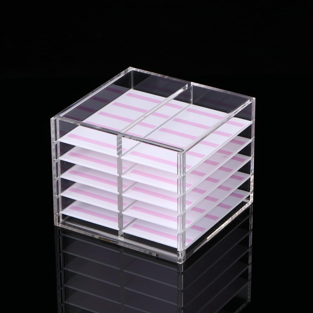 10 Layers Acrylic Nail Storage Organizer, Cosmetic Makeup Container Box, Clear Case Cabinet Display Used for Nail Storage and Nail Salons (10 Layers Type B) image number 6