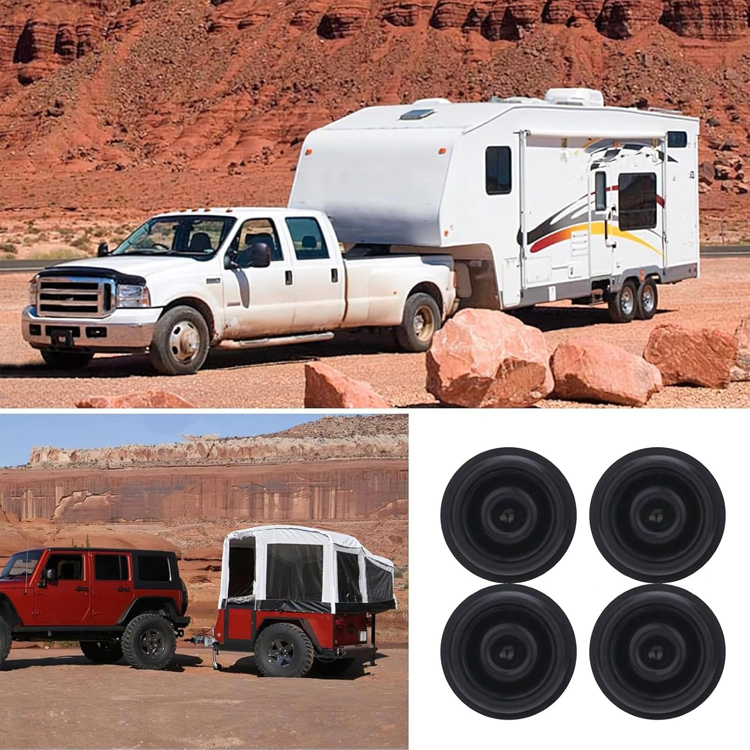 Trailer Hub Caps for Dexter EZ Lube Axles, Trailer Dust Cover Rubber Plug,Fits 2000-3500LB Rvs/Campers (8)