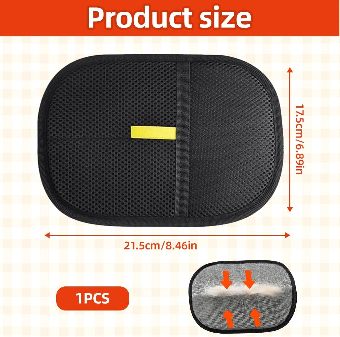 1 X Fur Magnet, Cat Hair Remover Clothing, Pet Hair Remover Glove, Double-Sided Fur Gloves, Remover Cat Glove Hair Removal Glove, Double-Sided Fur Gloves image number 3