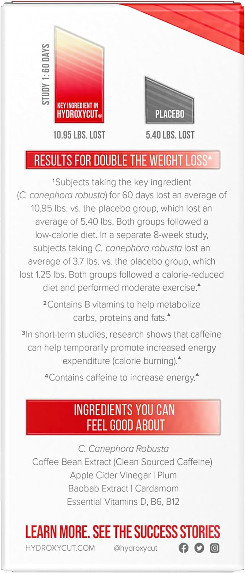 Hydroxycut Pro Clinical Weight Loss Supplements with Apple Cider Vinegar and Vitamins, Burn Calories & Get Naturally Sourced Energy, 72 Pills image number 5