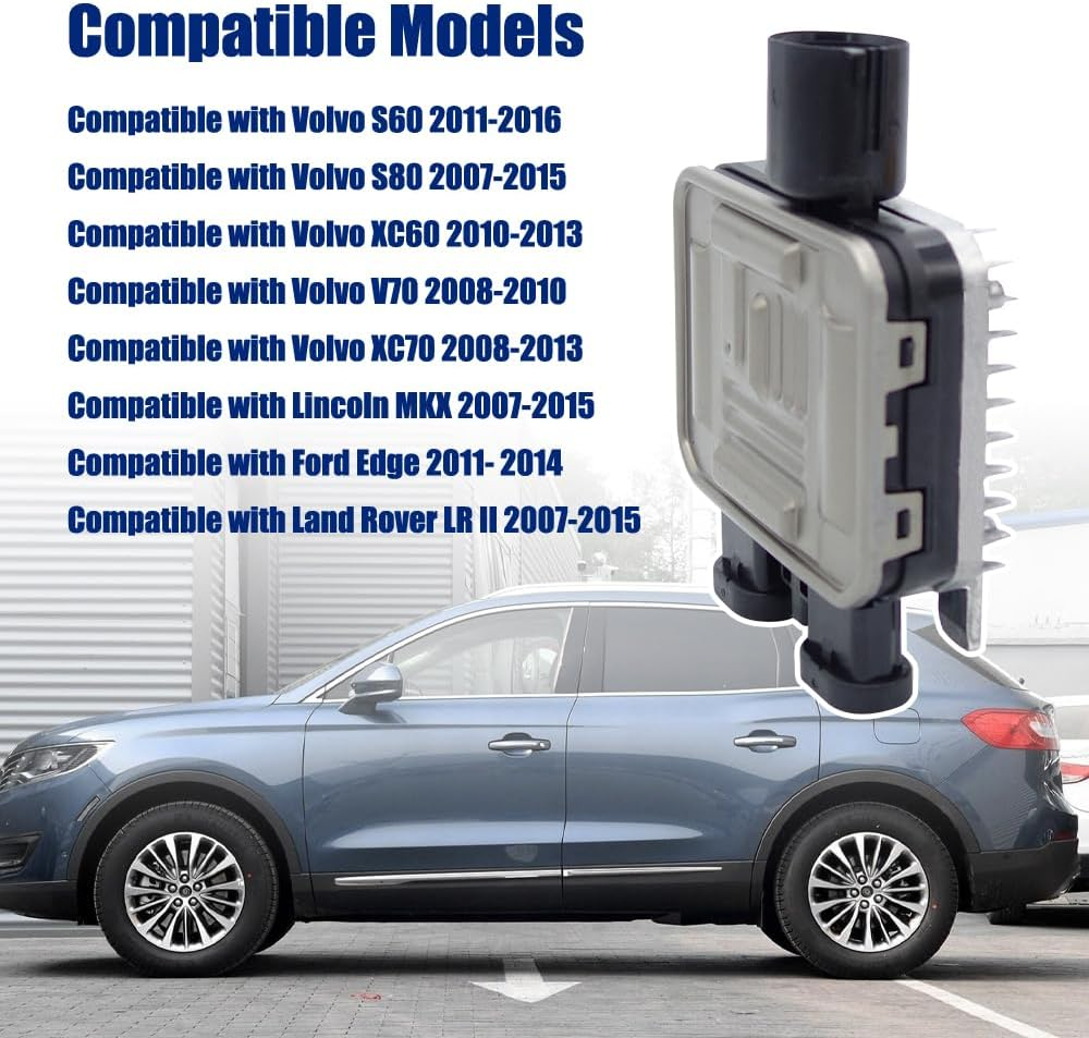7G919A819AA 7T43-8C60-BA Radiator Cooling Fan Control Module Compatible with Ford Edge Volvo S80 VS60 V60 V70 XC60 XC70 Mondeo IV 2007-2014 Galaxy III S MAX Freelander II 2007-2015 Range Rover Evoque image number 5