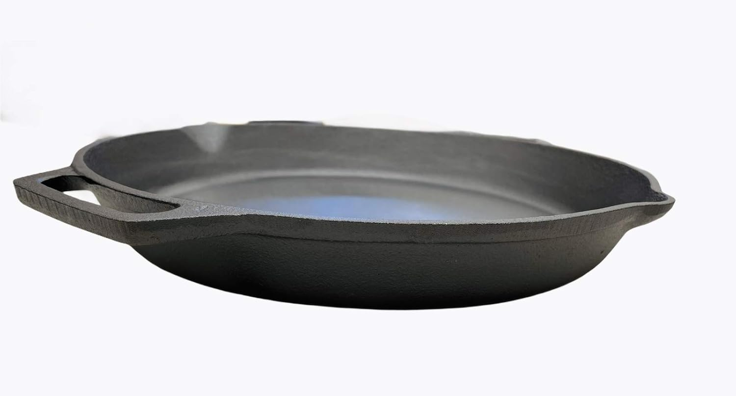 Boutique Retailer Oven Safe Cast Iron Skillet Cooktop Paella Fry Pan image number 1
