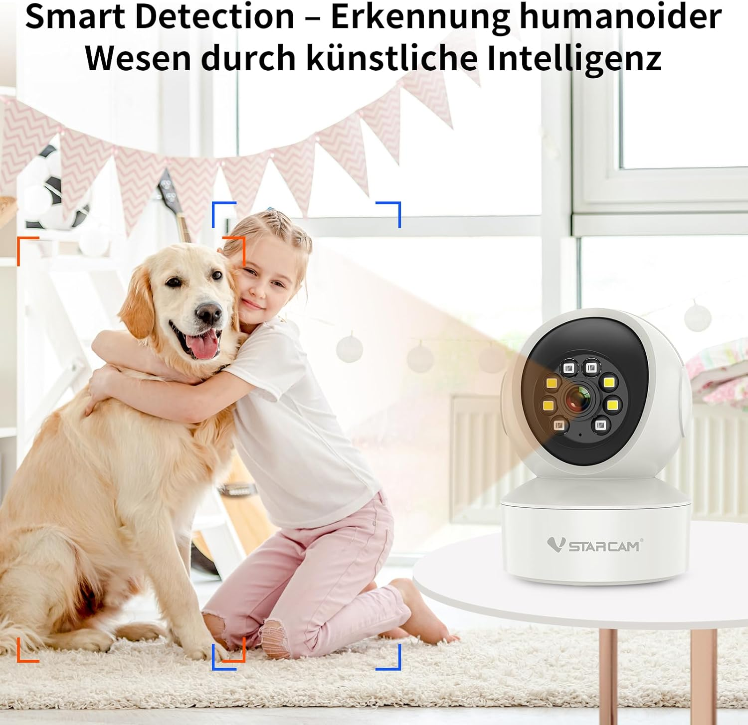 VSTARCAM Dog Camera with App Colour Night Vision Wifi Camera 2K Security Camera, Indoor Camera for Pets, Dogs, Baby Monitor Compatible, Two-Way Audio, Car Tracking, Motion Detection 02 image number 3