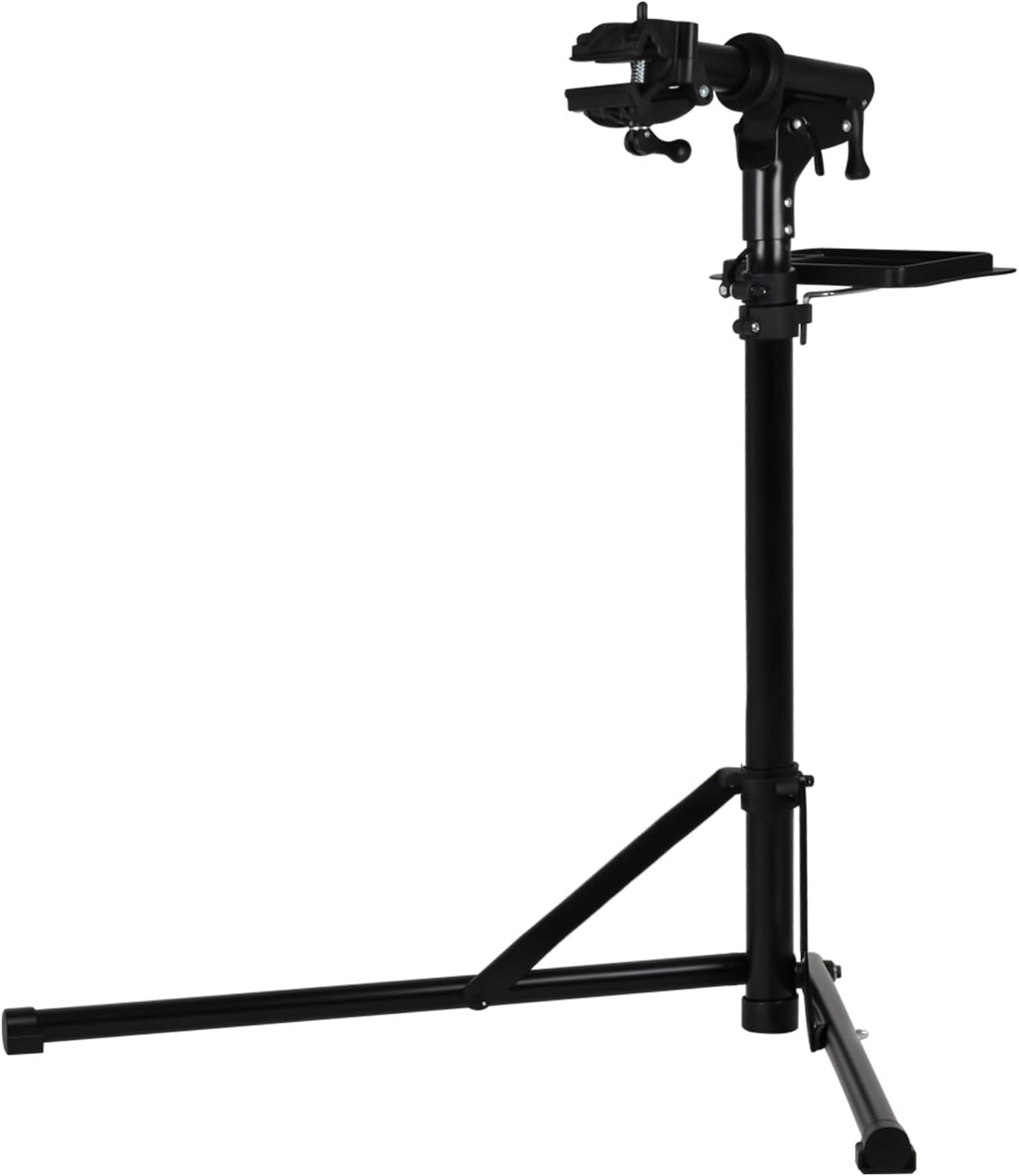 Oppsbuy Bike Repair Rack, 50KG Heavy Duty Adjustable Bicycle Maintenance Stand with Magnetic Tool Tray Telescopic Arm, Foldable Portable Design for Home, Shops image number 3