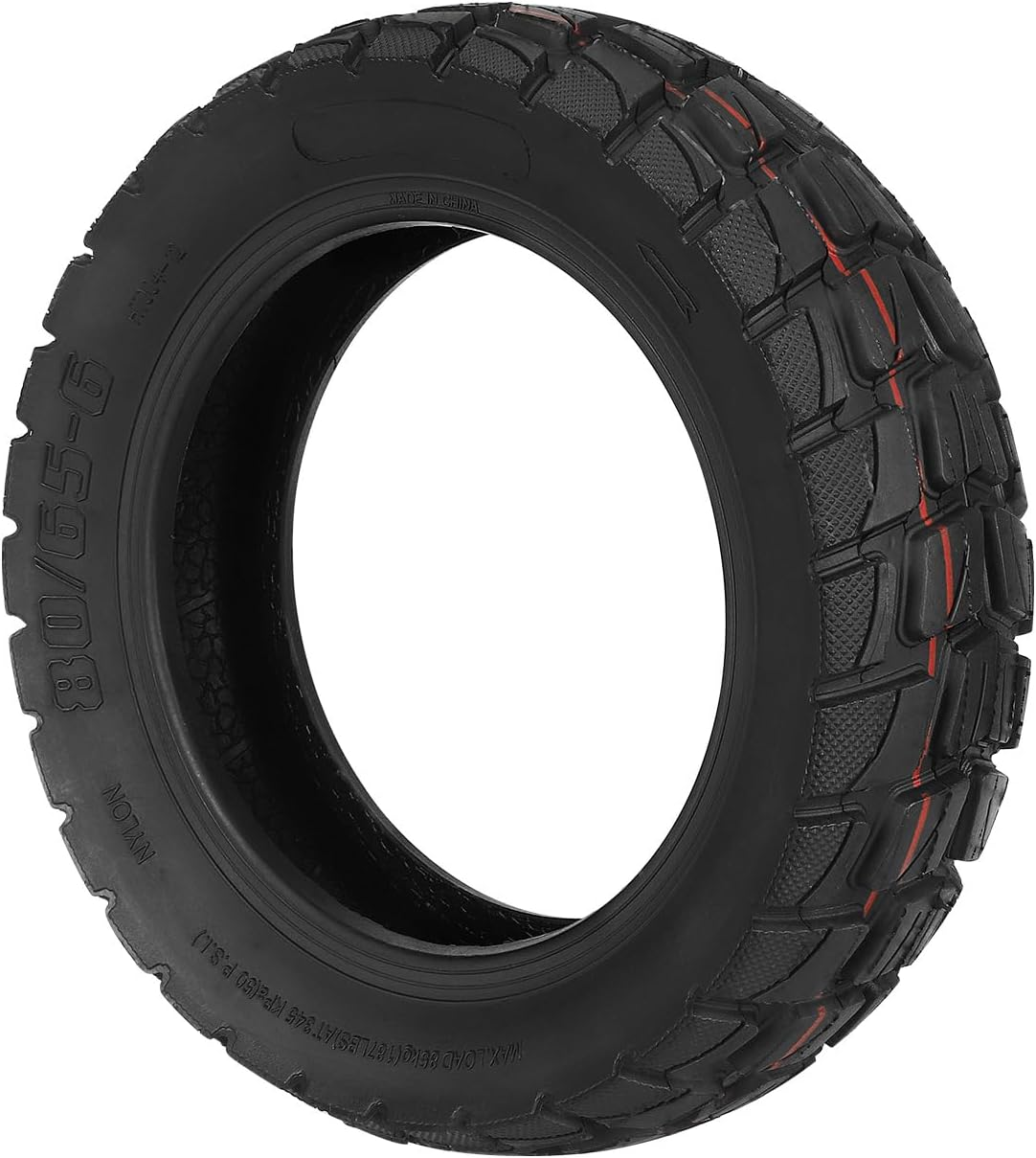 VOLOHAS 80/65-6 Offroad Tyres for Kukirin G2 Max, Kukirin G3 Pro, Kugoo M4, Kugoo M4 Pro, Zero10X, Dualtron Electric Scooter 10X3 Replacement Off-Road Tyres Front and Rear Wheels Thickened Tyre (Pack image number 1