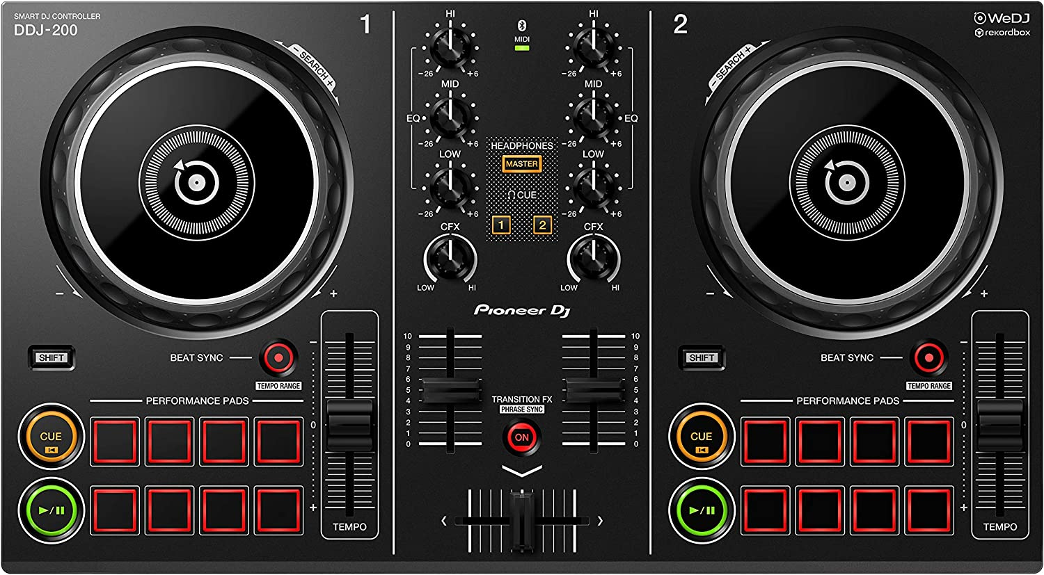 Pioneer DJ DDJ-200 Smart DJ Controller, Black image number 2