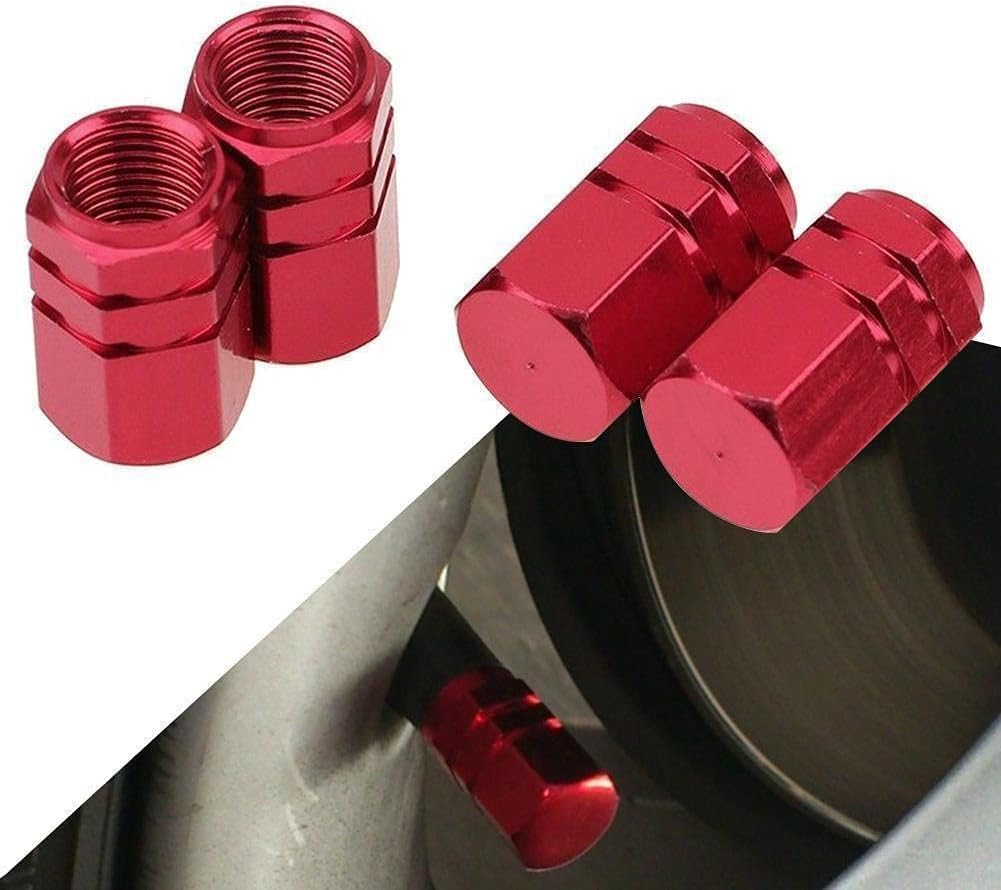 4Pcs Black Car Tire Valve Stem Caps Bolt-In Aluminum Theftproof Valve Caps Car Wheel Tires Stem Quality Tyre Air High Valves Caps Automotive Wheels and Tires Accessories and Parts