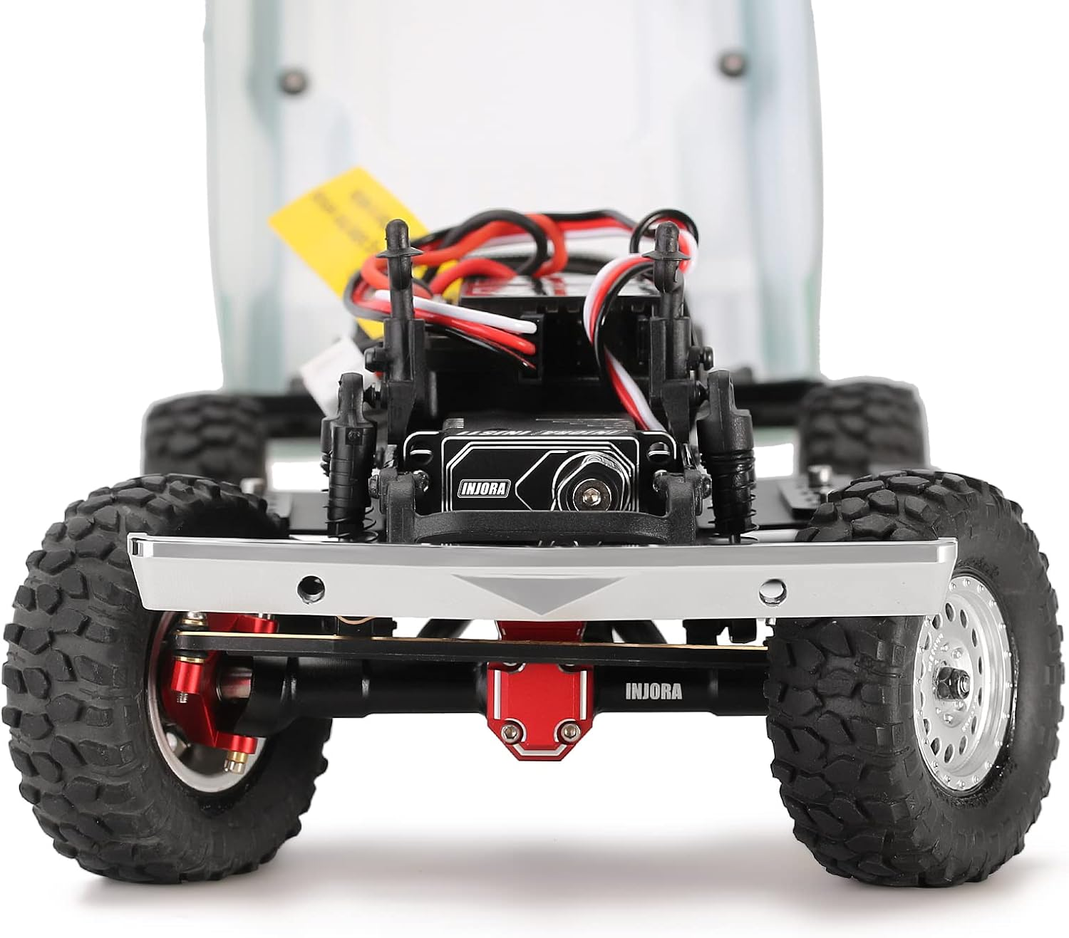 INJORA Coreless High Torque Micro Servo with Mount and Servo Horn for SCX24 C10 JLU Bronco Axial 1/24 RC Crawler Car Upgrade Parts (Black) image number 4