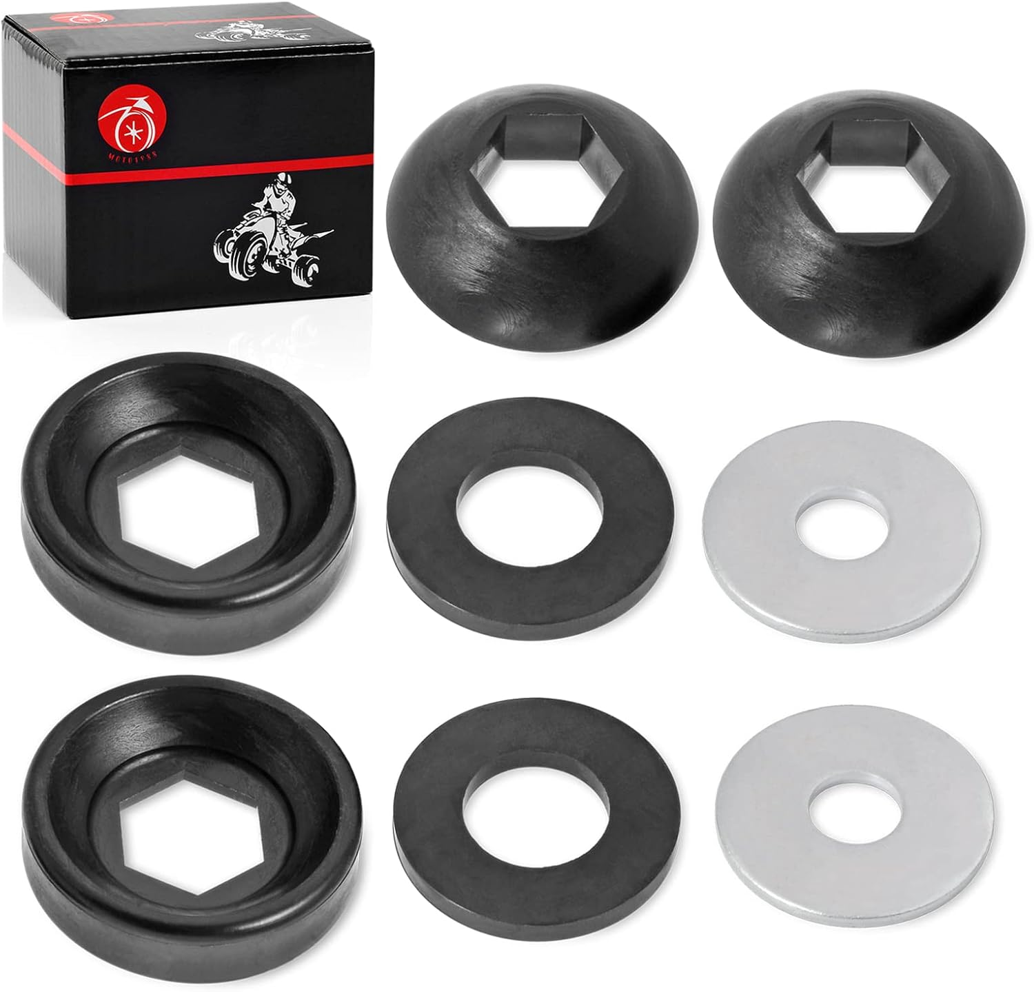 MOTO1988 Strut Shock Pivot Ball Kit for Polaris Sportsman Ranger ATP ACE Hawkeye Big Boss Magnum Scrambler Trail Blazer Trail Boss Xplorer 250 300 325 335 330 400 425 450 400L 500 570 700 800 image number 3