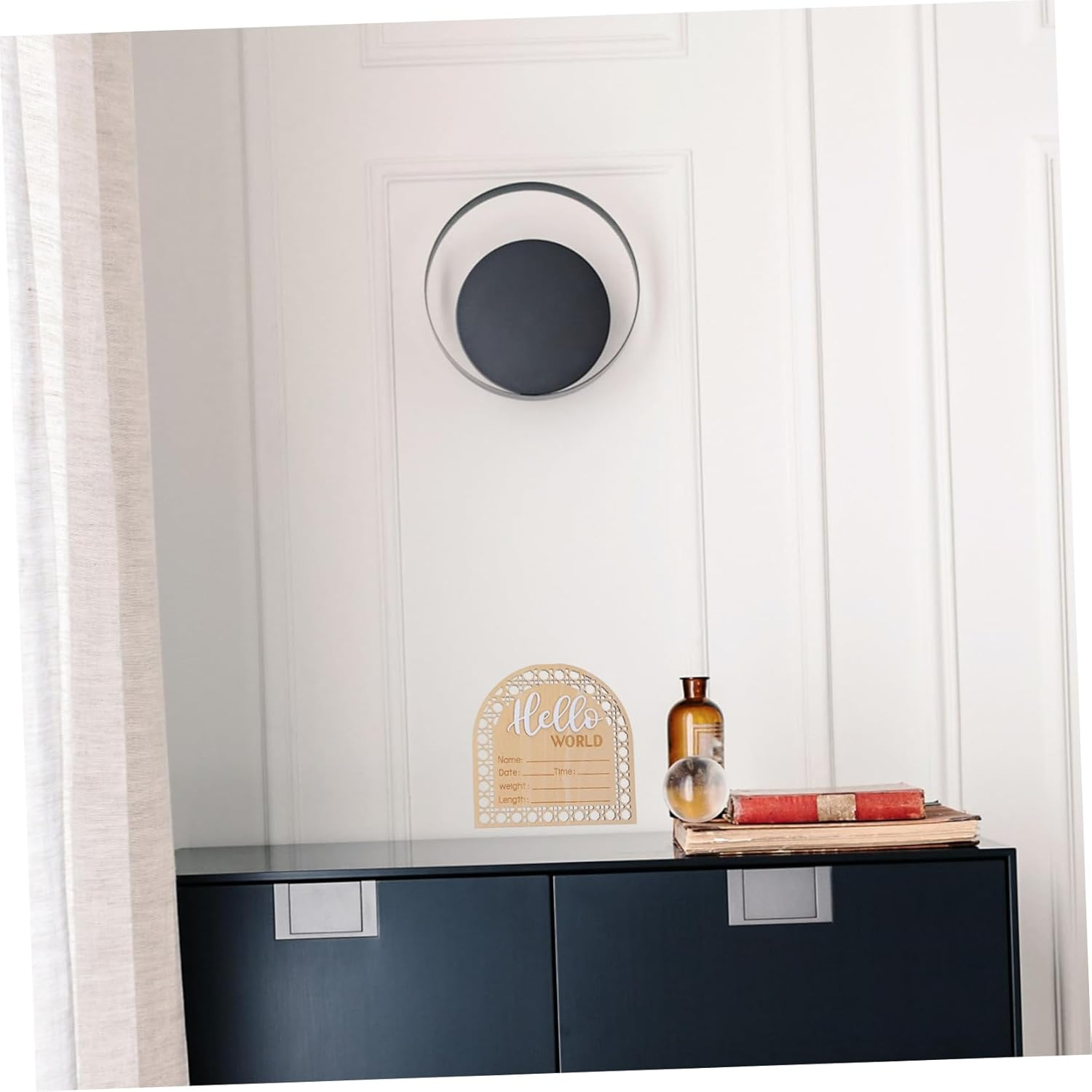 HANABASS 2Pcs Wooden Announcement Sign Unique Newborn Name Announcement Board for Nursery Decor Adorable Plaque for Hospital and Home Celebrations image number 3