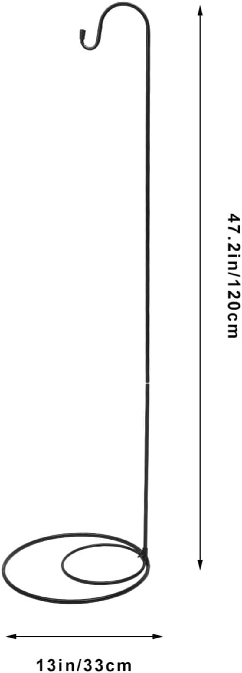 Yardwe Ground Hanging Shepherd Hook Detachable Outdoor Garden Stake for Lanterns Flower Beds Decor Resistant Iron Stylish Finish for Weddings Patios