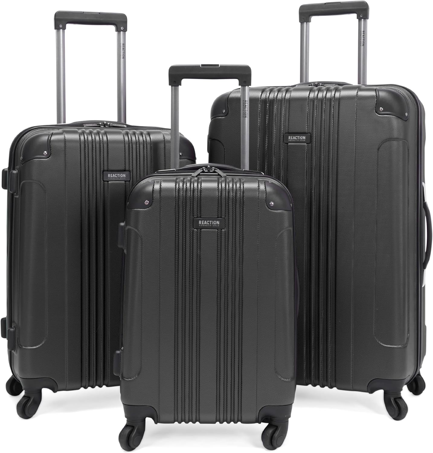 Kenneth Cole REACTION Out of Bounds Lightweight Hardshell 4-Wheel Spinner Luggage, Rose Gold, 3-Piece Set (20", 24", & 28"), Out of Bounds