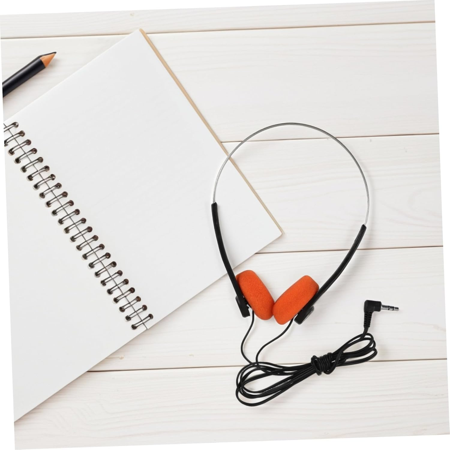 BEBEMOKO Adjustable Lightweight Ear Headphones with Cushioned Ear Pads for Comfortable Vocals Portable Design for Students Classroom Library Use image number 2