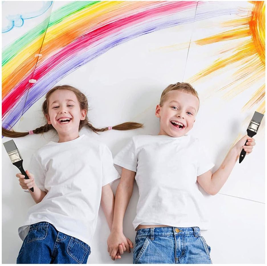 Pichcppo 2Pcs Silicone Paint Brushes, Sturdy Flat Silicone Paint Brush, Flexible, Wide & Narrow, for Acrylic Paints, Grey image number 5