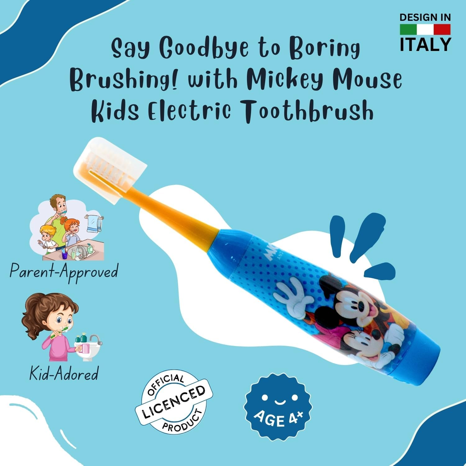 Mr.White Mickey and Friends Electric Toothbrush image number 5