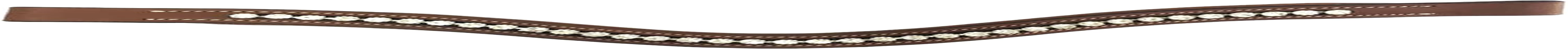 Majestic Ally Curved Crystal Padded Premium Leather English Browband for Horse Bridle