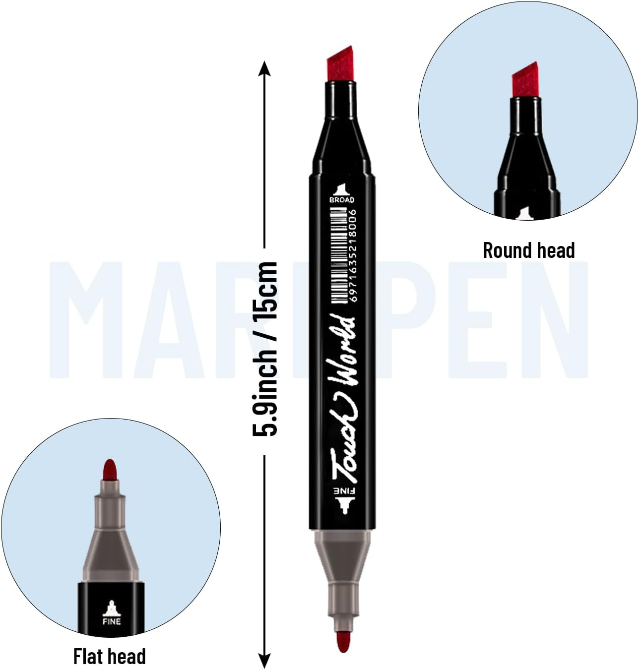 Alcohol Markers, 80 Color Art Marker Set, Alcohol Markers for Kids, Beginners, Artists, Double Tip Graphic Markers with Bucket Artist Kids Teen Back to School Gift Texters Kit-Black image number 4