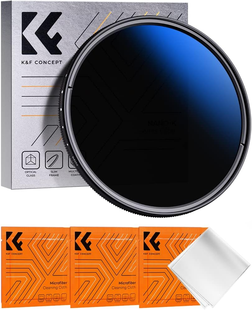 K&F Concept Variable ND Filter, Variable ND Dimmer Range, ND2 to ND400, 16-Layer Multi-Coating, Thin Frame Design (Authentic Domestic Product) (1.6 Inches (40.5 Mm), Variable ND (Multi-Coating)) image number 3