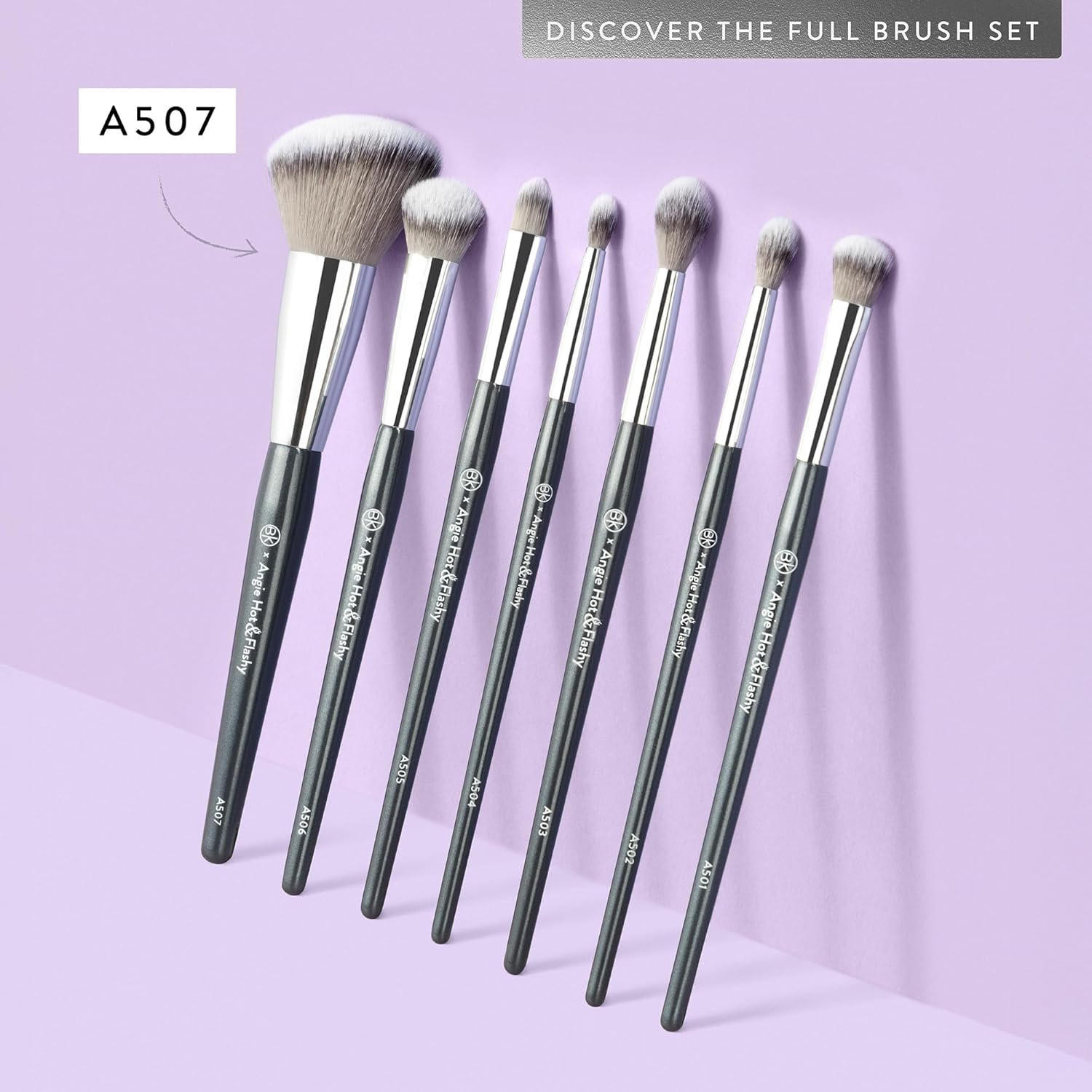 BK BEAUTY - ANGIE HOT & FLASHY A507 ANGLED BLUSH BRUSH &ndash; for Blush, Bronzer & Contour, Fluffy Angled Brush for Seamless, Streak-Free Finish image number 5