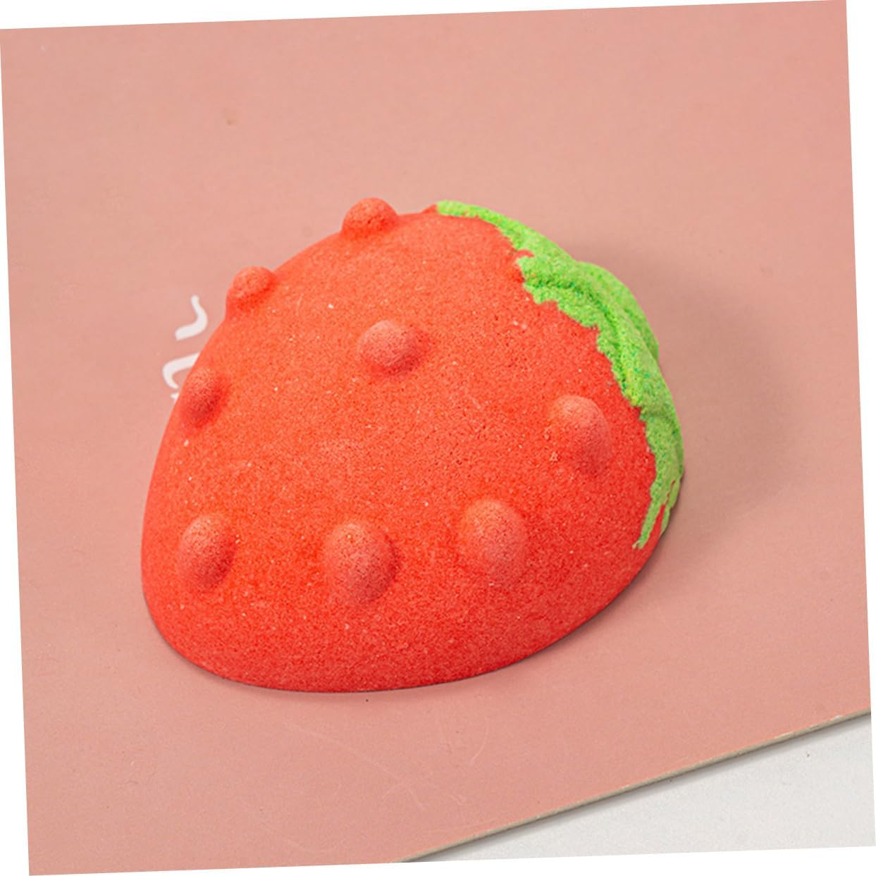 Baluue 4Pcs Strawberry Bath Salt Rich Foaming Bath for Relaxation Portable Bathing Vibrant Colors and Scents for Home Use and Travel image number 4