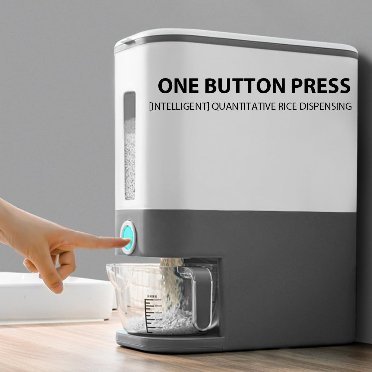 AIMALL 12Kg Automatic Grain Dispenser, Large-Capacity Food Storage Container for Kitchen, Moisture-Proof Rice Cereal Box image number 6