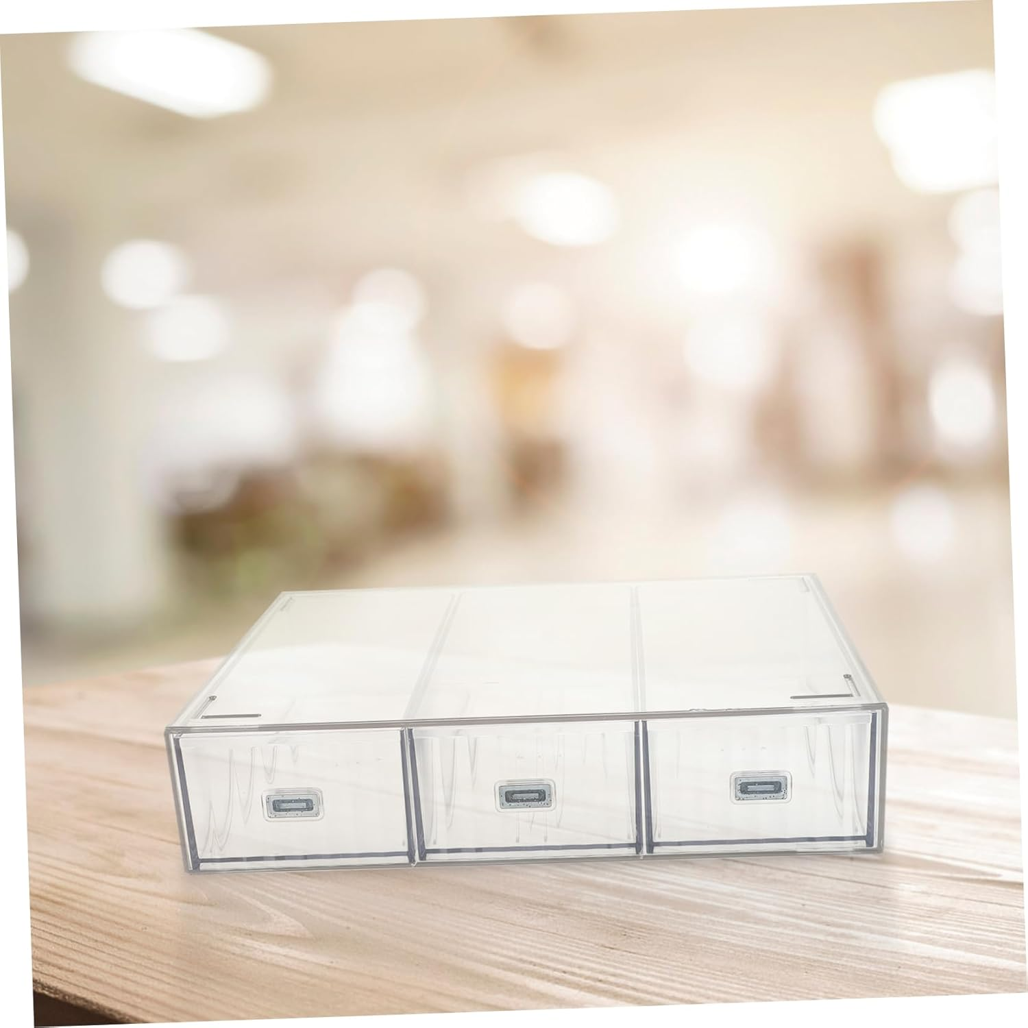 CANIGHT Desk Storage Organizer with Drawers Stackable Transparent Storage Box for Office Supplies and Cosmetics Multi Desktop Organizer for Badges Clips and -Saving Design for Efficient image number 6