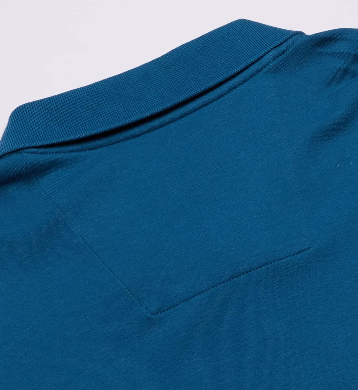 NAUTICA Men'S Classic Fit Short Sleeve Solid Soft Cotton Polo Shirt, Cargo Blue, Large Big Tall image number 3