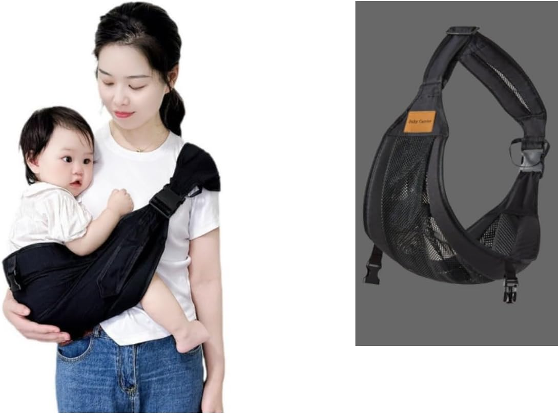 Baby Carrier Toddler Sling Ergonomic, Front Carry for Newborns & Older Babies 8-32 Lbs Infants Adjustable Size Breathable for Going Out Shopping & Travel Portable Lightweight New image number 2