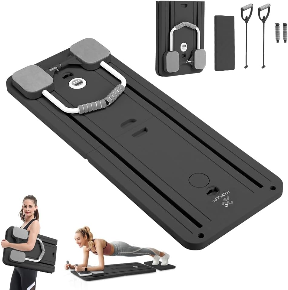 Propulse Pilates Board, 2025 Upgraded Pilates Reformer Set, Multi-Purpose Foldable Pilates Reformer Board for Home, Ab Board Trainer Pilates Sliding Board