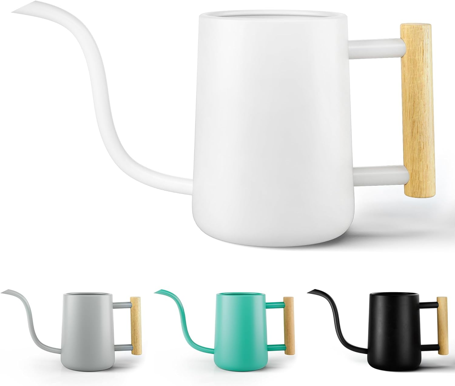 Indoor Watering Can with Long Spout - 35Oz White Watering Can for Indoor Plants - Cute Watering Can Indoor - Small Watering Can for Indoor Plants - Indoor Plant Watering Can - Houseplant Watering Can