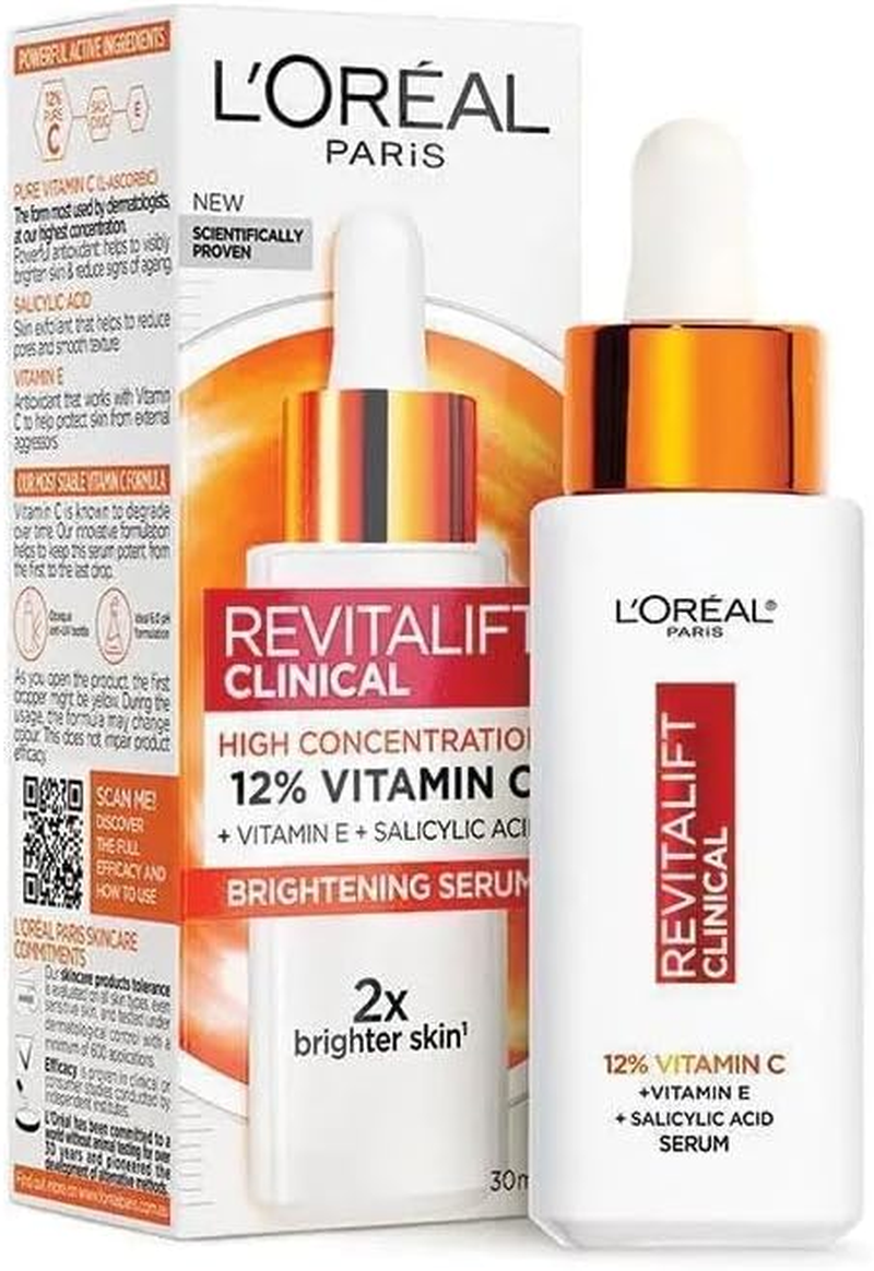 L'Oreal Paris Sunrise to Sunset 12% Pure Vitamin C and Pure Retinol Night Serum Skin Duo