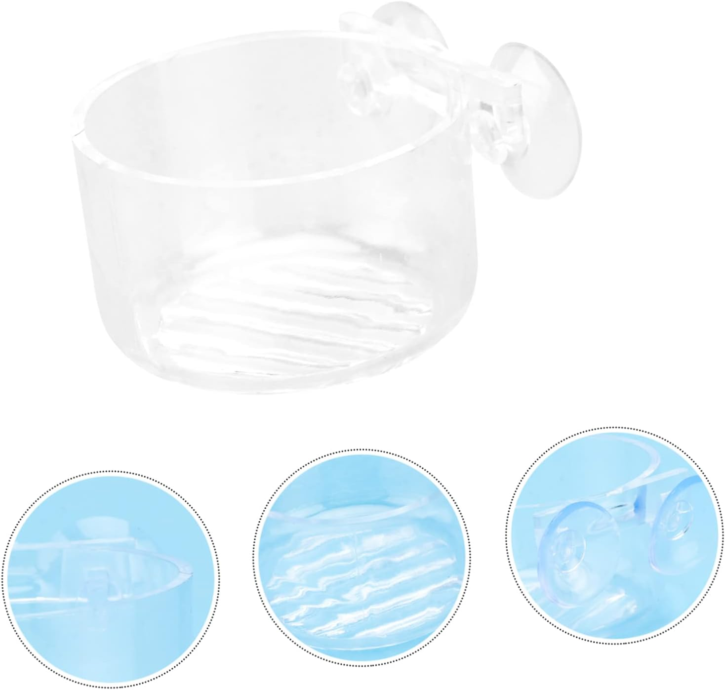 FRCOLOR 2Pcs Acrylic Fish Feeder Cup Floating Aquarium Feeder Red Worms Food Holder Feeding Ring Aquatic Supplies Automatic PET Fish Tank image number 4