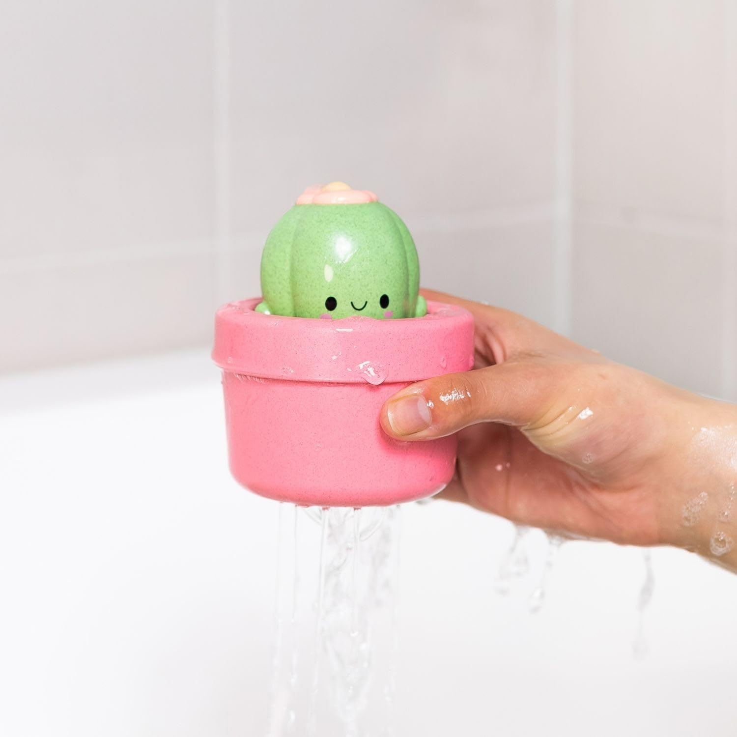 Tiger Tribe Bath Pop-Up Cactus, Bath Toy, Sensory Water Play, Open Ended Play, Cute Kawaii Cactus Character, ECO Materials, Ages 0-4 Years. image number 6