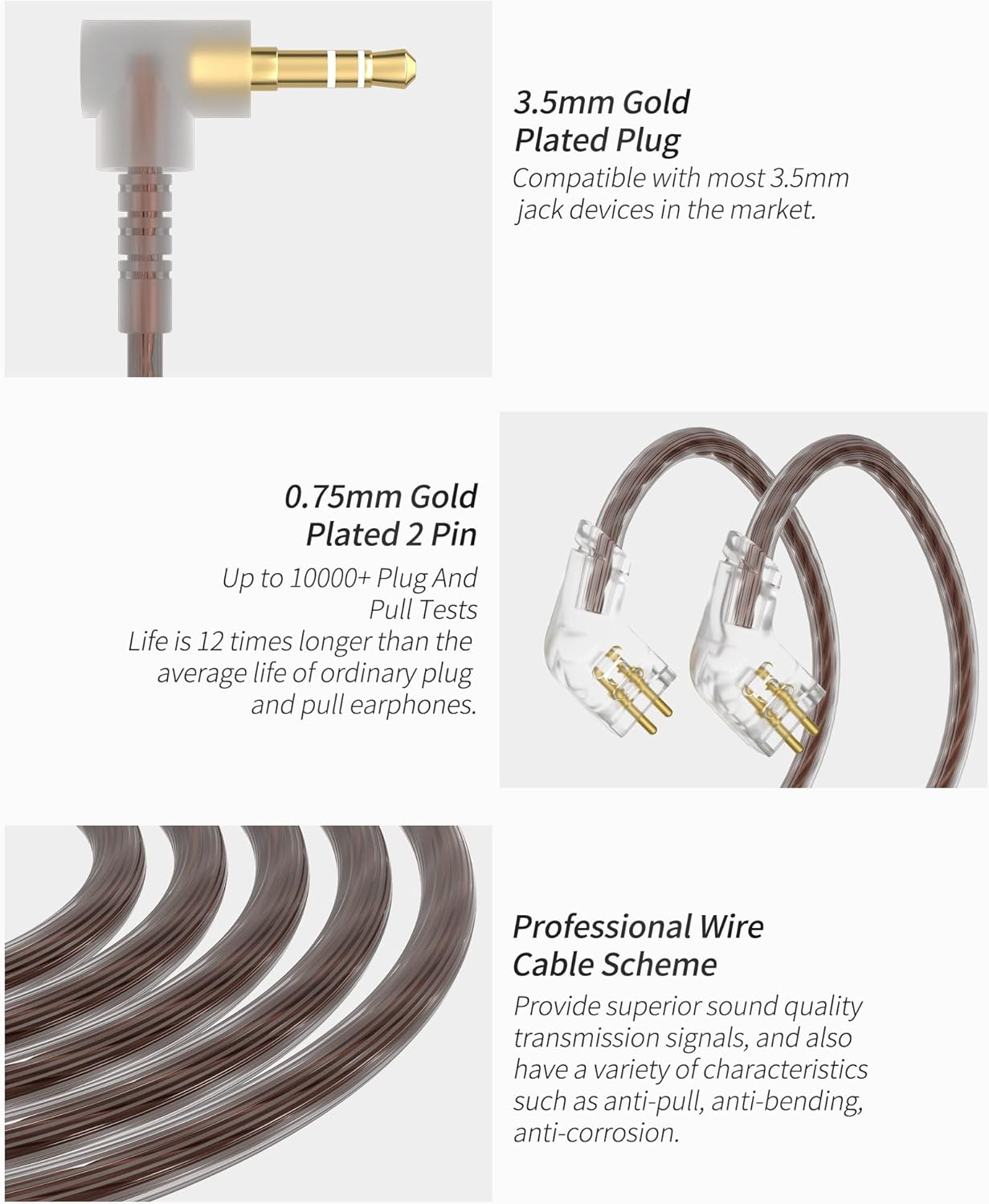 Hifi Kingdom CCA C10 1DD+4BA Hybrid Driver Hifi In-Ear Earphone Aluminum Alloy Faceplate In-Ear Monitor Cyan(No Mic) image number 1